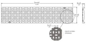 Bronze Age™ LUNA 3" x 12" Grate for NDS Mini Channel