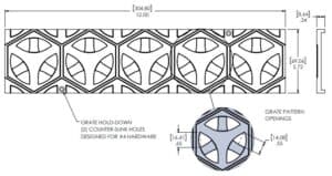 Bronze Age TARDIS 3" Wide Grate for NDS Mini Channel