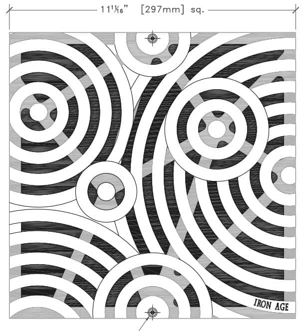 Iron Age IA-OBLIO-CB12-HP Class B Oblio Heel-Proof Cast Iron 12" x 12" Grate