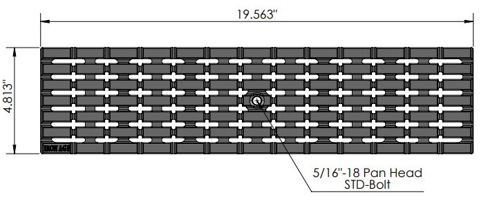 Iron Age IA-PLEX-0520 PLEX ADA Compliant 5"x20" Cast Iron Grates Class B- Raw