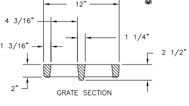 6903M2 Heavy Duty Cast Iron 12″ x 24″ x 2" Grate