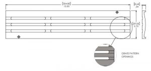 Bronze Age™ BARS 3" Wide Grate for NDS Mini Channel