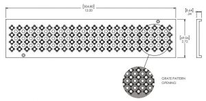 Bronze Age CATHEDRAL - 316L Stainless 3" Wide Grate for NDS Mini Channel & TDS Max-Mini