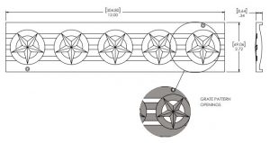 Bronze Age STAR 3" Wide Grate for NDS Mini Channel