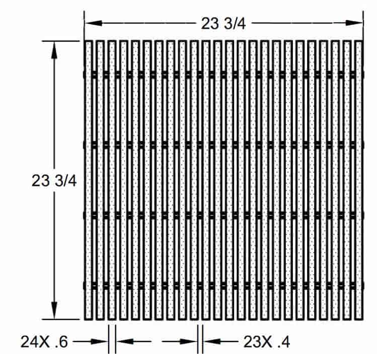 DG0659D fiberglass 24 inch grate