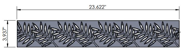 Iron Age IA-LOC-0424-HP Class B Locust Cast Iron 4" x 24" Grate