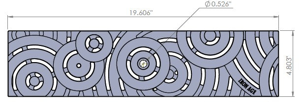 Iron Age IA-OBLIO-0520-HP Heelproof Class B OBLIO Cast Iron 122mm x 500mm Grate