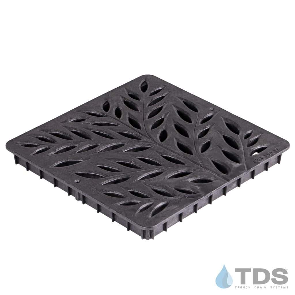 NDS1218 botanical black catch basin grate