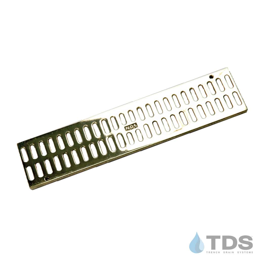 NDS 553PB Polished Brass Grate for Mini Channel