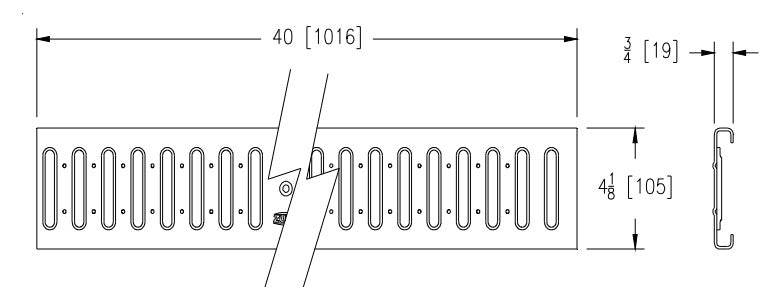 Zurn P4-FS Slotted Stainless Steel 4" x 40" Grate - Class A
