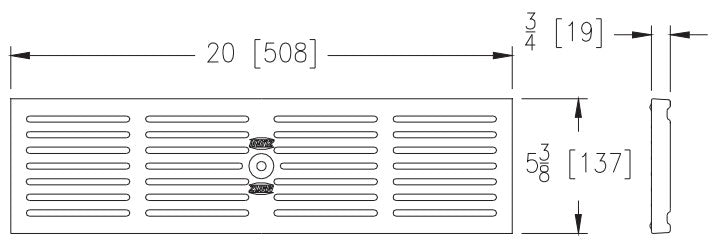 Zurn P6-HPD Slotted Heel-Proof Ductile Iron 6" x 20" Grate B