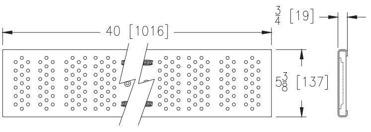 Zurn P6-PG Perforated Galvanized Steel 6" x 40" Grate - Class A