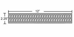 Bronze Age SLOTTED - 2" Wide Grate for NDS Slim Channel