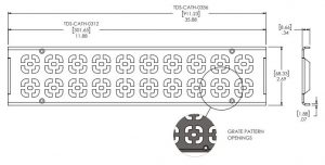 Bronze Age SQ DECO - 316L Stainless 3" Wide Grate for NDS Mini Channel & TDS Max-Mini