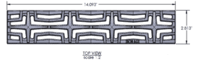 Iron Age IA-CARB-0314 Class B Carbochon Cast Iron 3" x 14" Grate