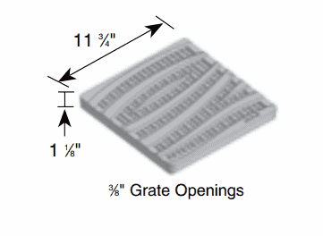 NDS 1224 Class B ADA Compliant Wave HDPE 12" x 12" Grate