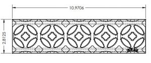 Iron Age IA-INTER-0311 Class B Interlaken Cast Iron 3" x 11" Grate