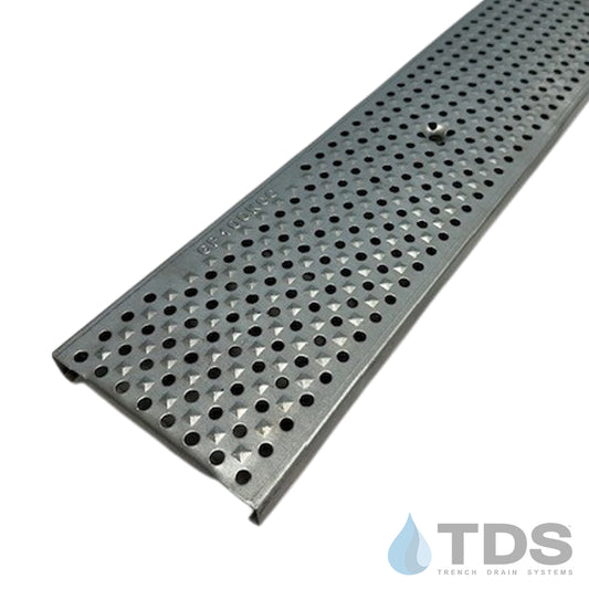 ULMA 414 Class C Reinforced Perforated w/Tread Galvanized Steel 122mm x 1M Grate