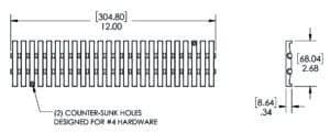 Bronze Age PEDREDA 3" Wide Grate for NDS Mini Channel