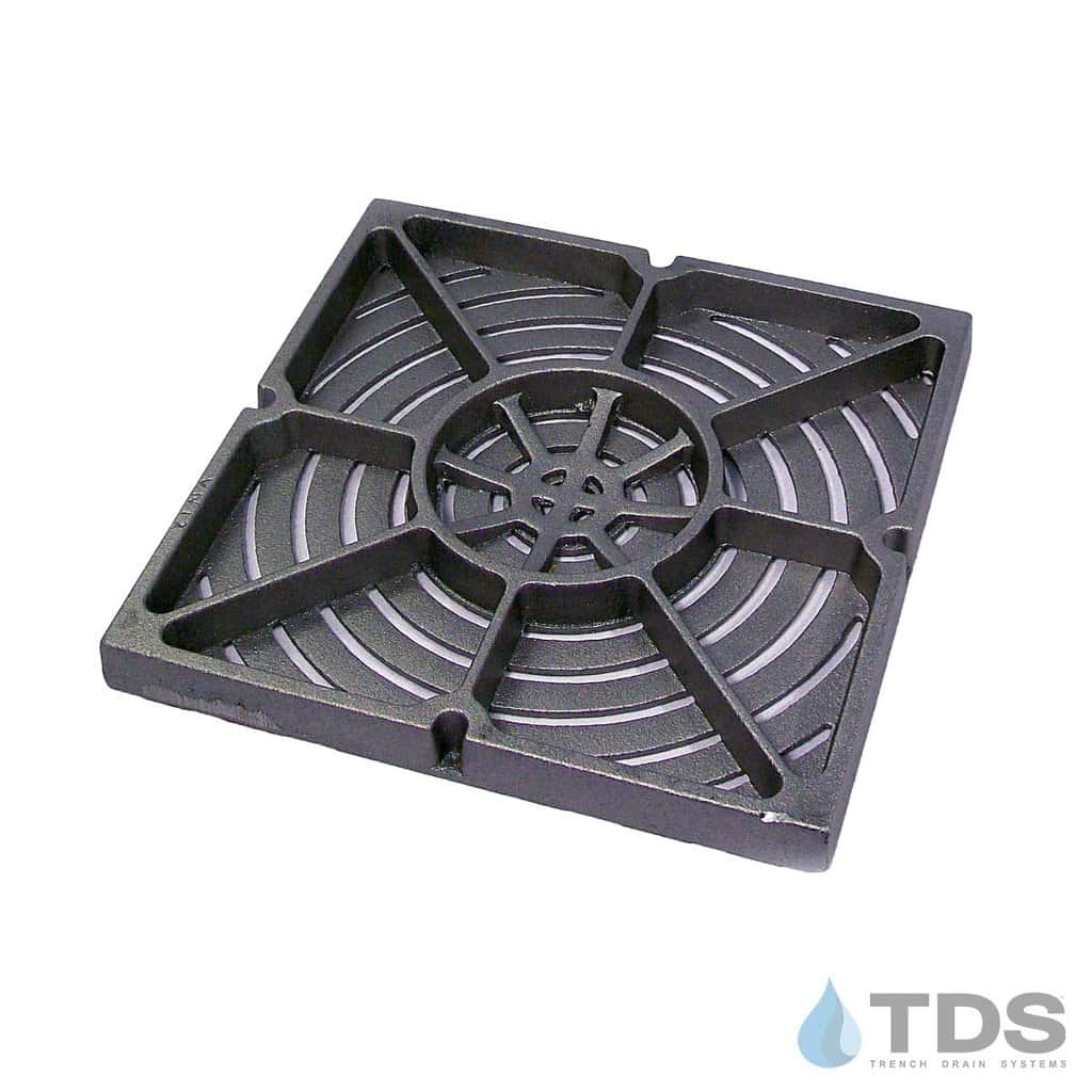 Iron Age IA-BULL-CB12-HP Class B Bullseye Heel-Proof Cast Iron 12" x 12" Grate - RAW