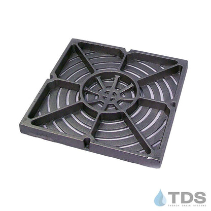 Iron Age IA-BULL-CB12-HP Class B Bullseye Heel-Proof Cast Iron 12" x 12" Grate - RAW