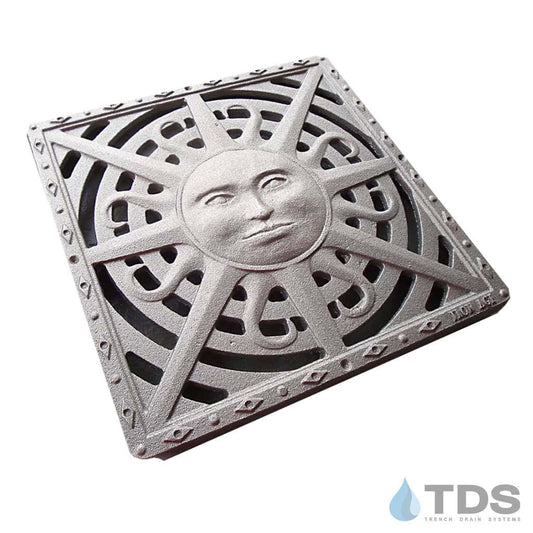 Iron Age Raw Cast Iron Sun Ironage Catch Basin Grate 12x12