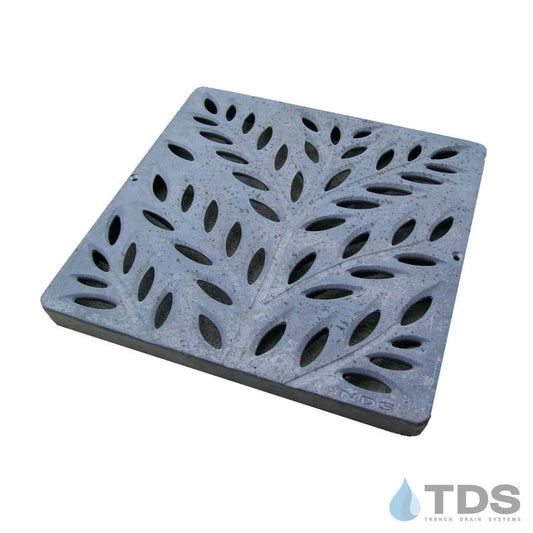 NDS1218CI_Raw_Cast_Iron_Botanical_Catch_Basin_Grate_NDS_12x12