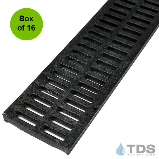 NDS 543 Class B ADA Compliant Heel-Proof HDPE 3" x 36" Grate - BLACK