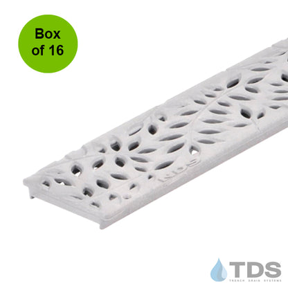 NDS Mini Channel Botanical Polyolefin Class B ADA Compliant Grate - Box of 16