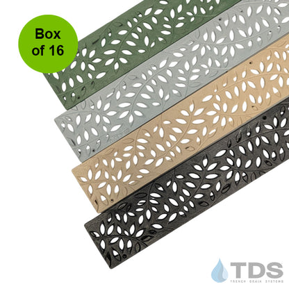 NDS Mini Channel Botanical Polyolefin Class B ADA Compliant Grate - Box of 16