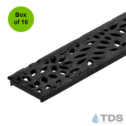 NDS Mini Channel Botanical Polyolefin Class B ADA Compliant Grate - Box of 16