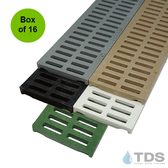 NDS Slotted ADA Compliant Heel-Proof HDPE 3" x 36" Grate - Box of 16