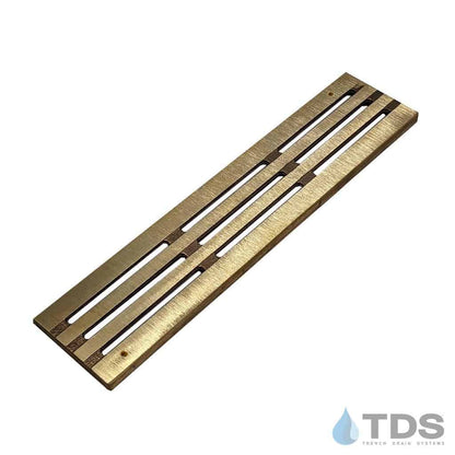 TDS-BARS-0312-B Brushed Bronze Age Grates Transverse Slotted Grate