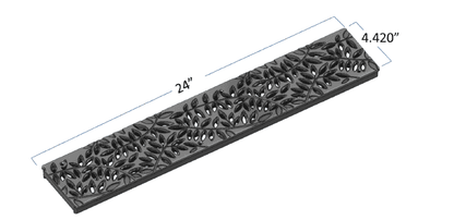 NDS252CI-Spee-D-Channel-Deco-Cast-Iron-Grate-Botanical-NDS | Trench Drain Systems Grates