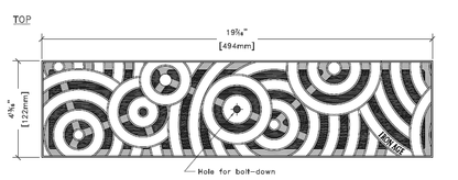 Iron Age IA-OBLIO-0520 Class B OBLIO Cast Iron 122mm x 500mm Grate