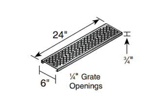 DS228 Galv. steel perforated grate